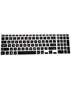 PcProfessional Black Ultra Thin Silicone Gel Keyboard Cover for Dell Inspiron 15 3000 Series 15.6" Laptop with Application Kit (Please Compare Keyboard Layout and Model)